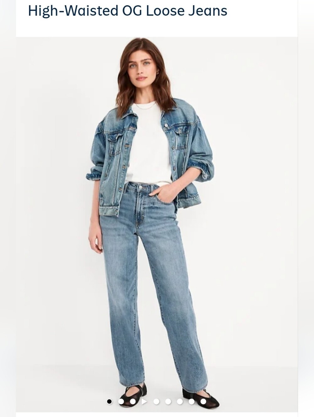 BNWT Old Navy High Waisted OG Loose Jeans in Medium Wash
